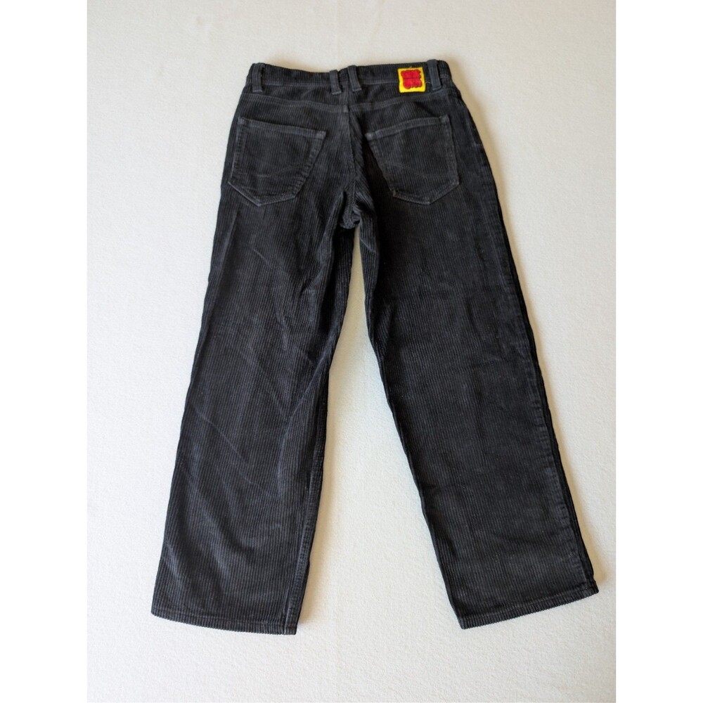 Empyre Black Corduroy Pants Cropped Straight Leg Skate Grunge Sz 24 / 00